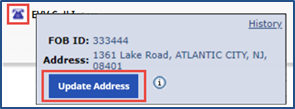 Update Address Button